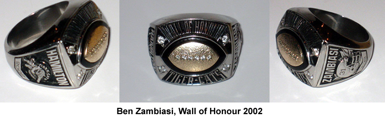 Ben Zambiasi Wall of Honour Ring